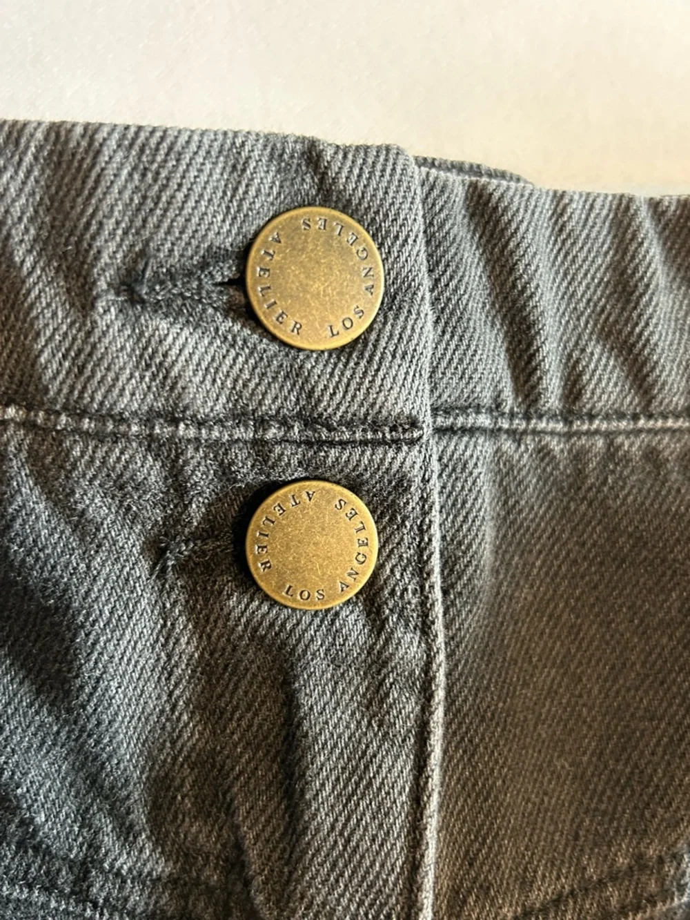 & other stories black high waist jeans size 4 belted cropped straight leg - Picture 10 of 12
